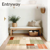 Abstract Color Block Area Featuring Earthy Tones and Dynamic Burst(Beige)