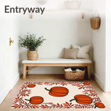 Elegant Farmhouse Pumpkin Patch Decorative Front Entrance(Orange)