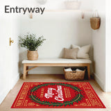 Vintage Scripted Greetings and Pine Holiday Welcome(Red)