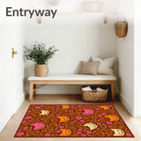 Calavera Cat Carnival With Festive Petals Design(Brown)