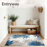 Nova Collection Blue Grey Beige Coastal Accent Area(Blue)