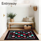 Festive Seashell Wonderland Motif with Whimsical Holiday Accents(Black)