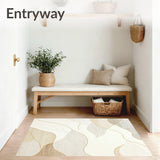 Elegant Edge Beige with Subtle Wave Design(Beige)