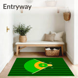 Baseball Diamond Infield Grass Stripes Pitcher Mound(Green)