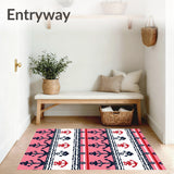 Nautical Anchor Motif Entry with Maritime Stripes(Pink)