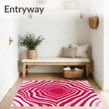 Innovative Ripple Effect Modernist Avant Garde Zigzag (Pink)