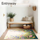 Floral Meadow Area Pink Garden Indoor(Pink)