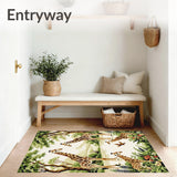 Animal Area Adorned with Majestic Giraffes and Nature Motifs(Beige)