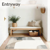 Contemporary Abstract Area Grey & Beige Minimalist Design(Beige)