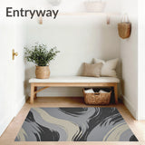 Brushstroke Abstract Modern Artistic Expressionist Decorative Accent(Black)