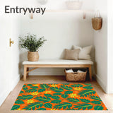 Tropical Rainforest Canopy Inspired Leaf with Jungle Vibes(Orange)