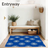 Nordic Snowfall Elegant Timeless Flooring Art(Blue)