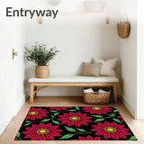 Vintage Poinsettia Bloom Seasonal Celebration Accent(Black)