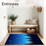 Enchanted Evergreen Forest Night Sky Accent(Blue)