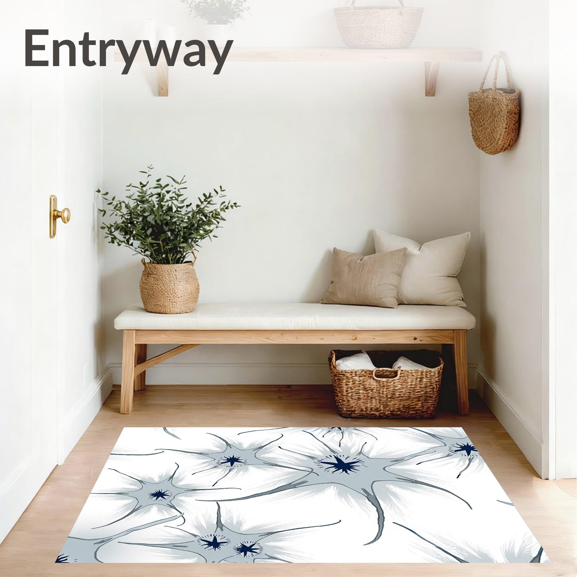 Contemporary Abstract Brushstroke Watercolor Artistic Splatter (White) - ODIKA