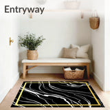 Elegant Veined Stone Abstract Luxe(Black)