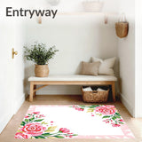 Blooming Garden Watercolor Artistic Floral Tapestry(Pink)