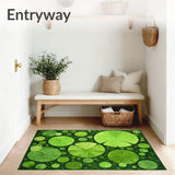 Frog Haven Playful Lily Pad Inspired Accent Green Rug(Green)