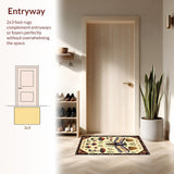 Ultra Soft Area Rug, Non Slip, Stain Resistant, Washable Area Rugs for Living Room, Bedroom, Fantasy Boho Dining Room Stain-Resistant Rug(Brown)