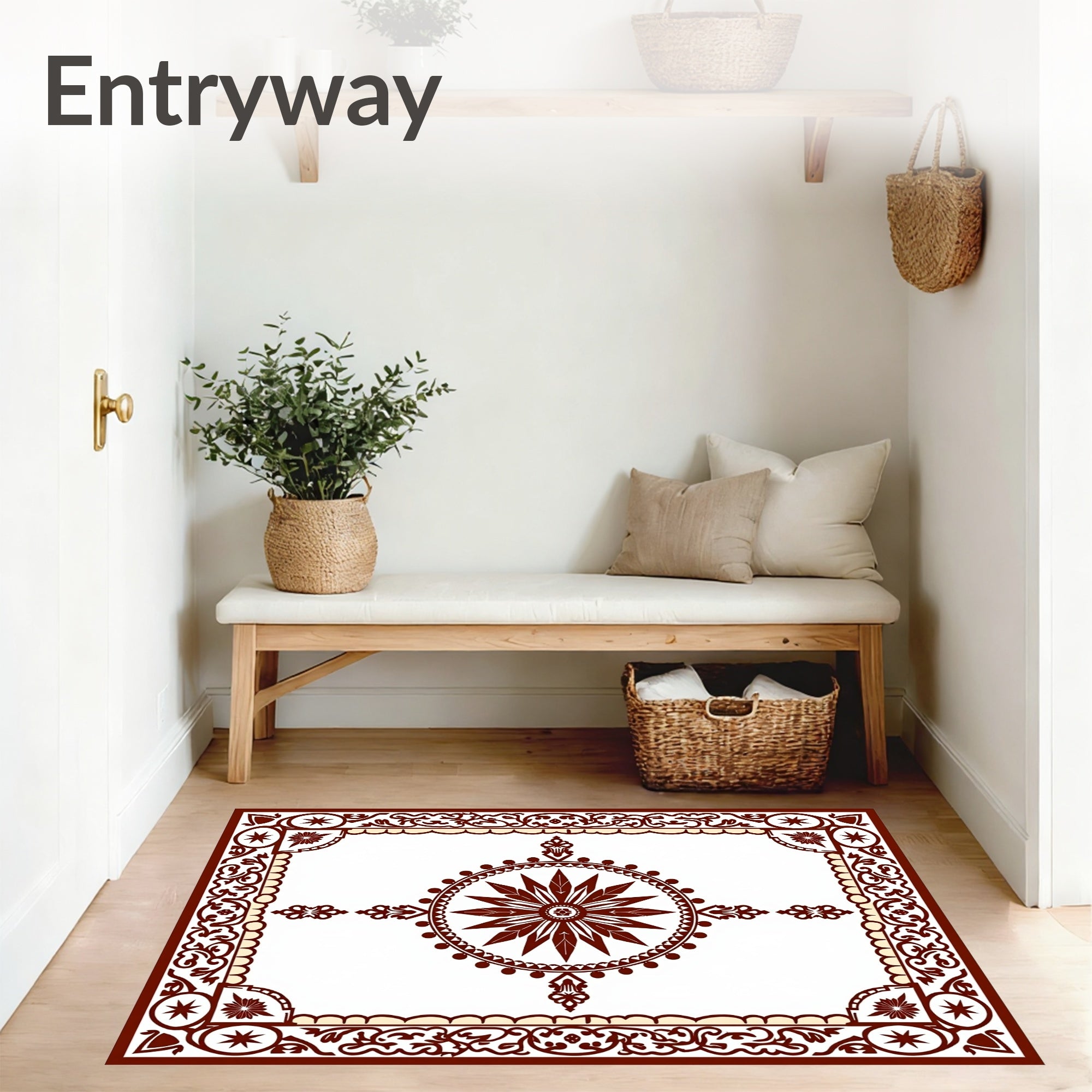 Tile Inspired with Flourishes (Brown) - ODIKA