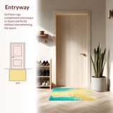 Ocean Surf Area Funny Tropical Beach Scene Bath Mat Coastal Vibe(Beige)