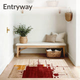 Abstract Spark Design Area Round Beige/Burgundy(Beige)