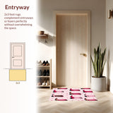 Ultra Soft Area Rug, Non Slip, Stain Resistant, Washable Area Rugs for Living Room, Bedroom, Cowboy Boots Play Mat(Pink)