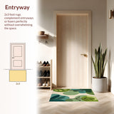 Ultra Soft Area Rug, Non Slip, Stain Resistant, Washable Area Rugs for Living Room, Bedroom, Insect Print Ultra-Thin(Ivory)