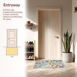 Ultra Soft Area Rug, Non Slip, Stain Resistant, Washable Area Rugs for Living Room, Bedroom, Soft Modern Jungle Print Nursery Rug(Ivory)