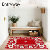 Seasonal Deluxe Ultrasoft Velvet Decorative Flooring(Red)