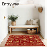 Festive Poinsettia Boho Holiday Throw(Red)