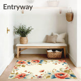 Floral Wall Indoor Decor Accent(Ivory)