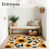 Vibrant Sunflower With Dancing Butterflies Decorative(Yellow)