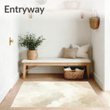 Cloudy Beige Circle Dreamy for Home Decor(Beige)