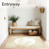 Nightfall Taupe Half Moon with White Celestial Art(Beige)