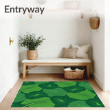 Jungle Canopy Leaves Cascade with Tropical Botanical Artwork(Green)