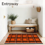 Autumn Festival Plaid with Dynamic Interlocking Lattice(Orange)