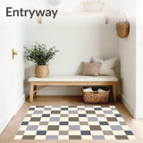 Classic Checkerboard with Neutral Tones and Crisp Lines(Ivory)