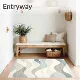 Sculpted Wave Patterned Neutral Hued(Beige)