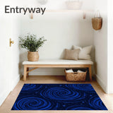 Celestial Swirl Abstract Modern Contemporary Luxury (Blue)