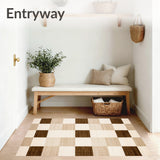 Geometric Beige Brown Accents Modern Area(Beige)