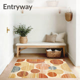 Abstract Geometric Circles Boho Rustic Modern Warm Colors Area(Orange)