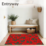 Holly Leaf Christmas Themed Anti Slip(Red)