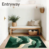 Area Moody Green & Beige Abstract(Green)