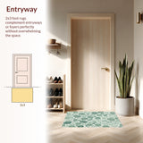 Ultra Soft Area Rug, Non Slip, Stain Resistant, Washable Area Rugs for Living Room, Bedroom, vintage insect pattern(Ivory)
