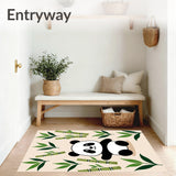 Playful Panda Cartoon Floor(Beige)