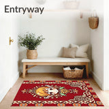 Merry Hearth Arc Shaped with Crystalline Medallions(Red)