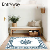 Classic Rosette Center with Scrollwork Border Detailing(Blue)