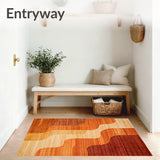 Harvest Time Abstract Area with Warm hues of Orange and Brown(Beige)