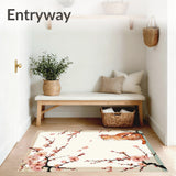 Cherry Blossom Cat Garden with Delicate Flowers and Sweet Feline Outline(Pink)